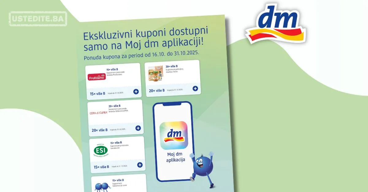 dm Ekskluzivni kuponi 16-31.10.2025.