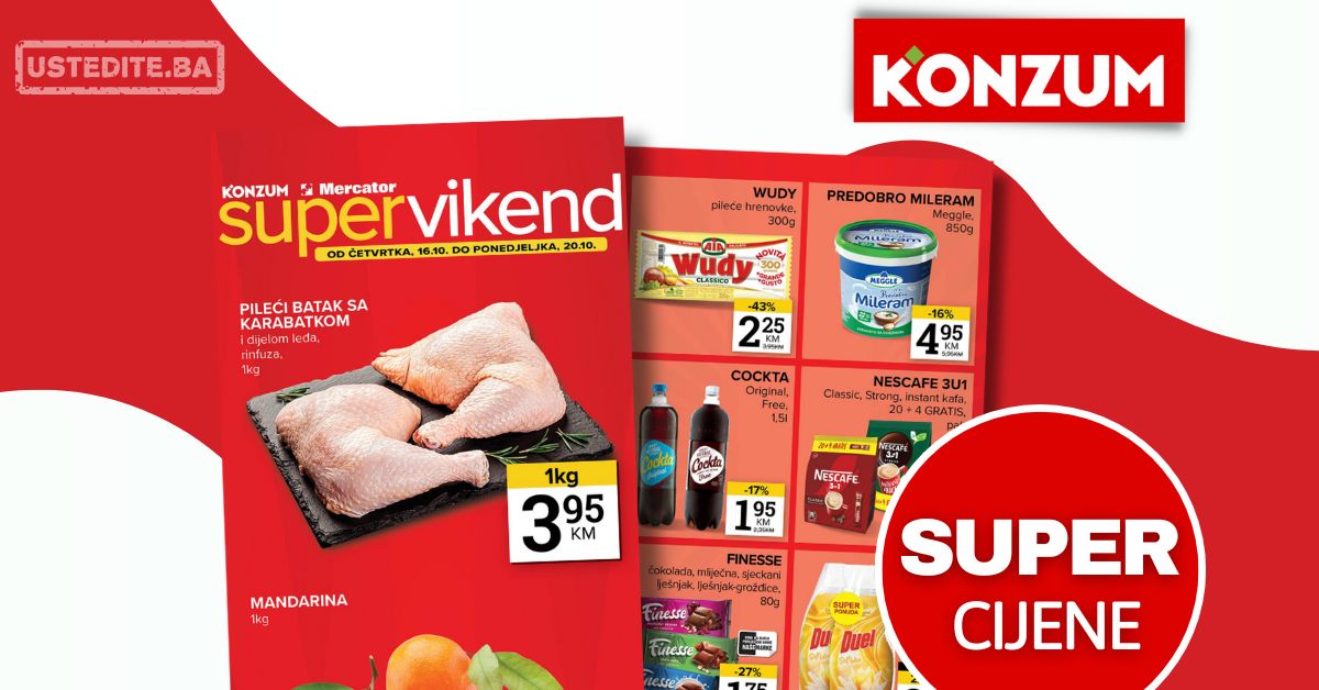 Konzum vikend akcija 16-20.10.2025.