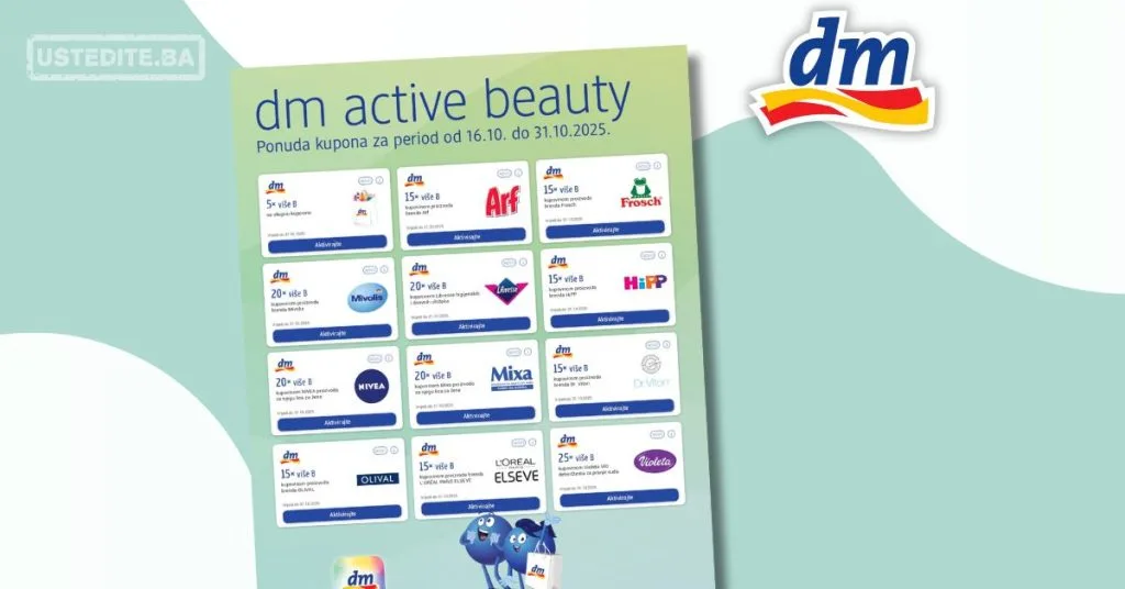 dm KUPONI – dm active beauty – akcija do 31.10.2025.