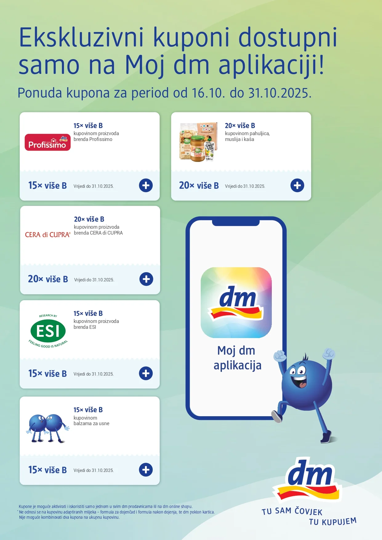 dm Ekskluzivni kuponi 16-31.10.2025.