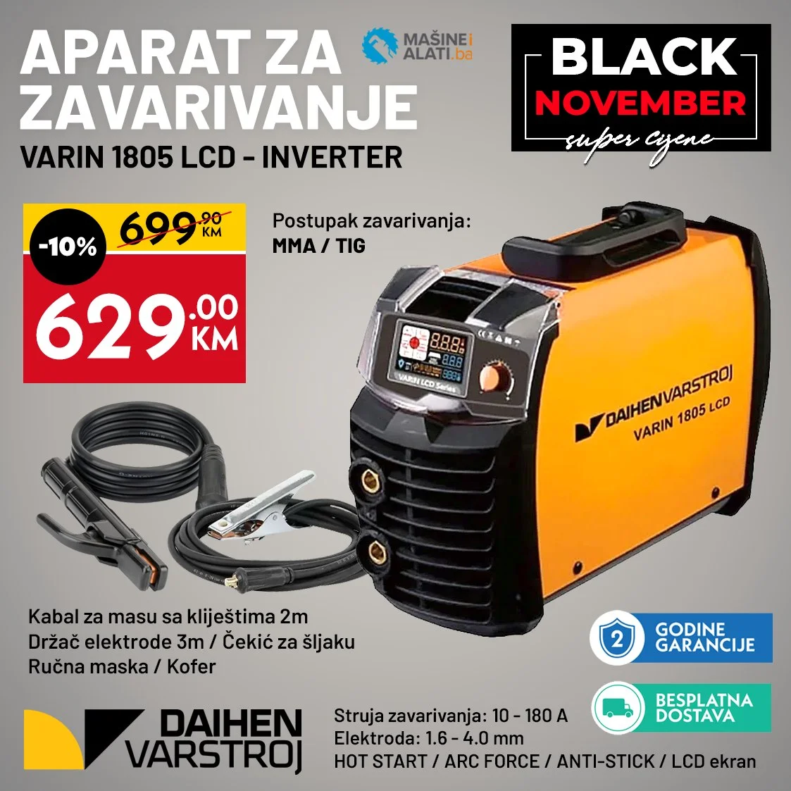 Mašine i alati BLACK NOVEMBER do 30.11.2025.