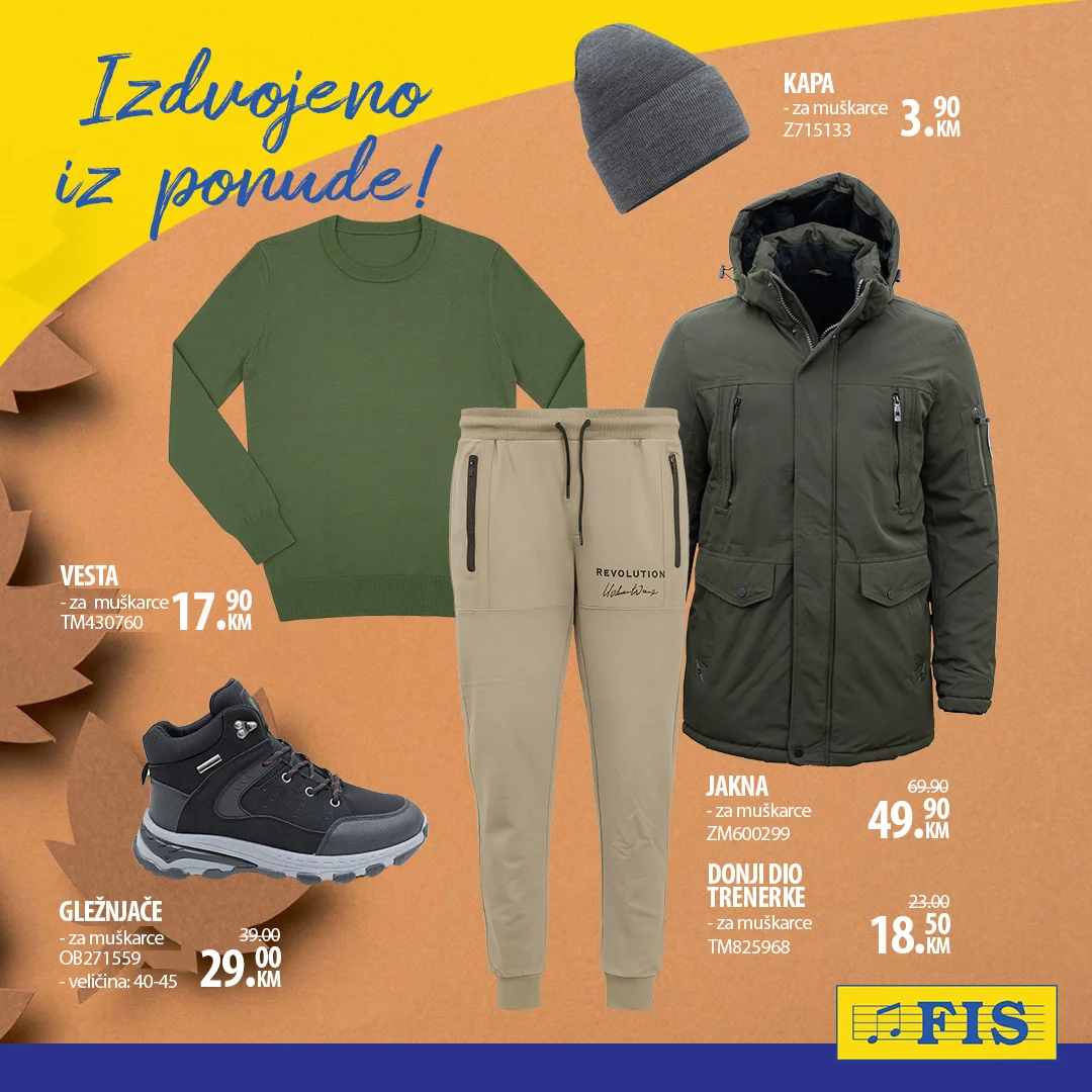 Fis SUPER CIJENE odjeće i obuće za cijelu porodicu - novembar 2025. 