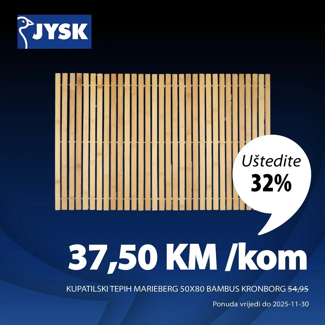 Jysk BLACK FRIDAY SNIŽENJE DO 70% akcija do 30.11.2025.