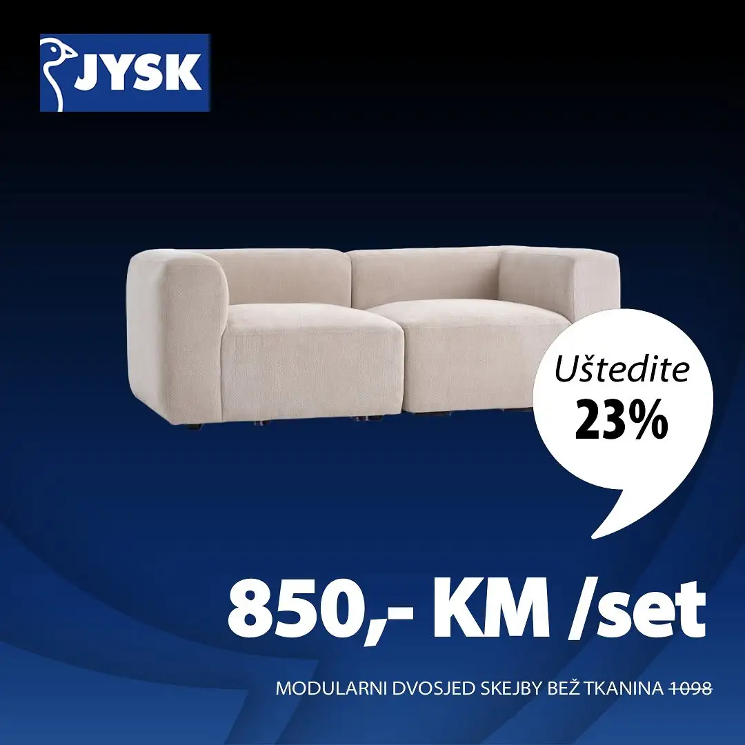 Jysk BLACK FRIDAY SNIŽENJE DO 70% akcija do 30.11.2025.