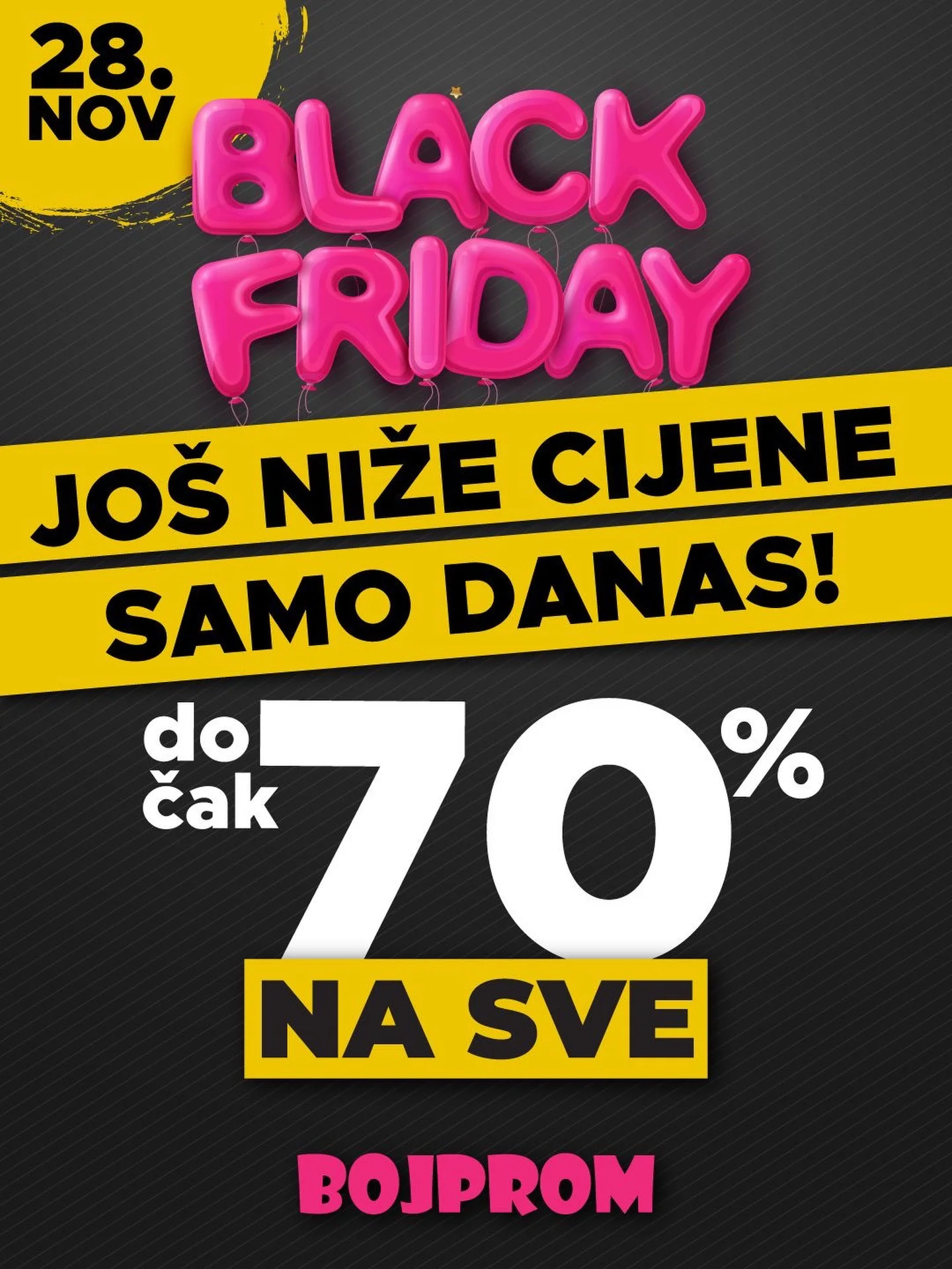 Bojprom BLACK FRIDAY SNIŽENJE do 70% samo 28.11.2025. 