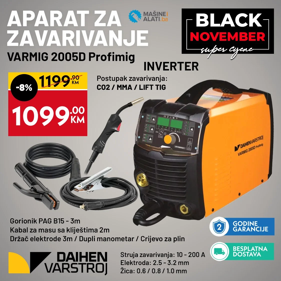 Mašine i alati BLACK NOVEMBER do 30.11.2025.