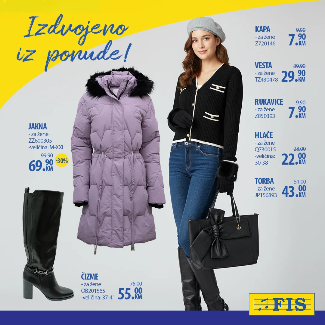 Fis akcija odjeće i obuće – zimska sniženja do 28.12.2025.