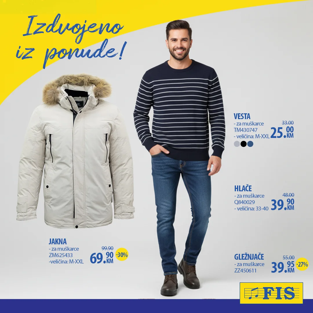 Fis akcija odjeće i obuće – zimska sniženja do 28.12.2025.