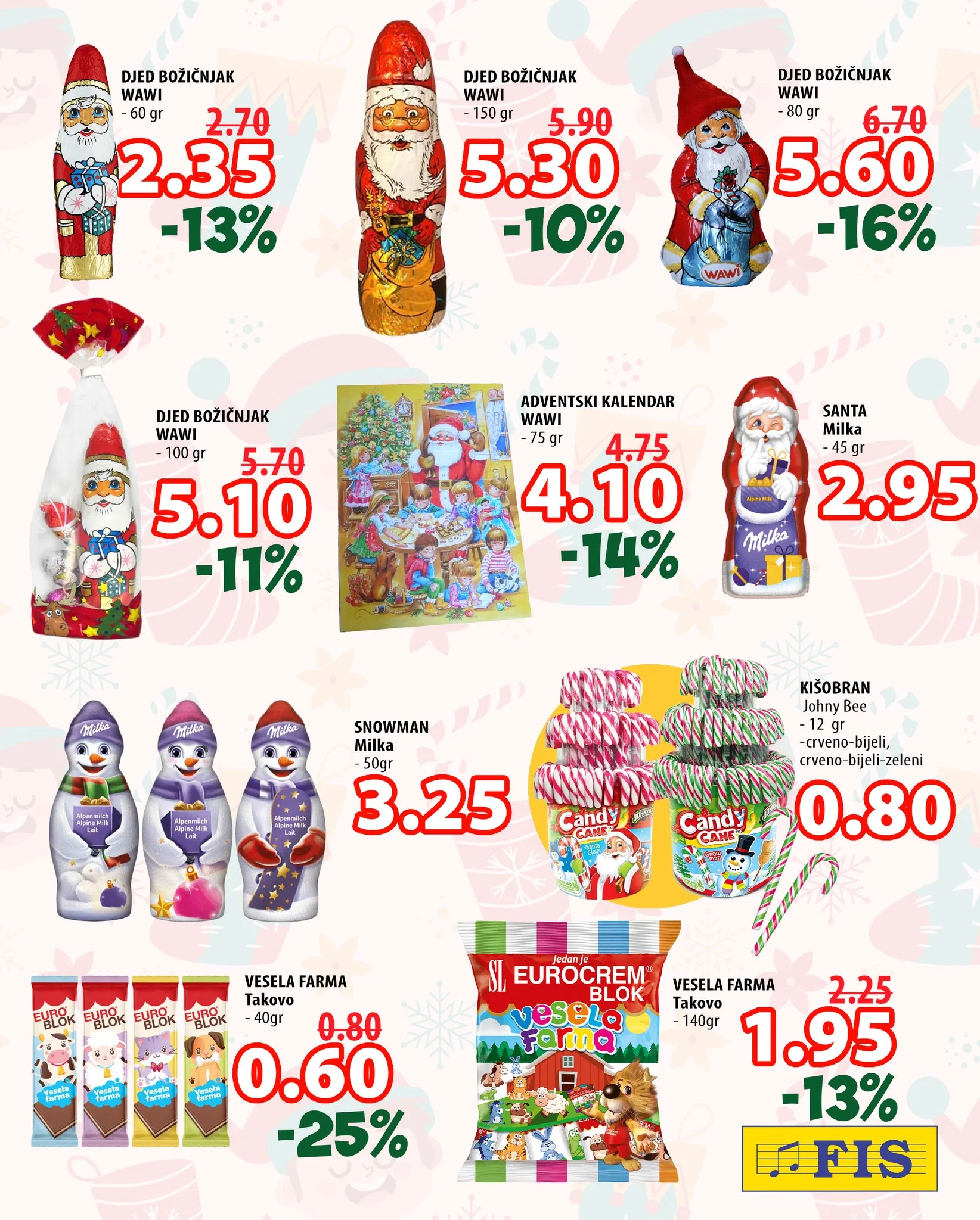 FIS akcija – sniženje na paketiće, igračke i odjeću 3–6.12.2025.