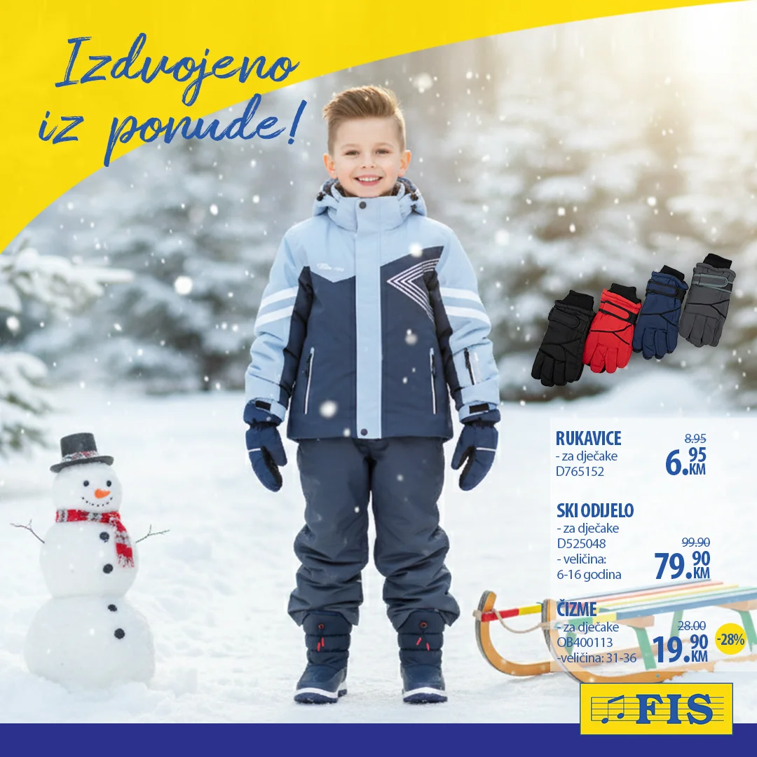 Fis akcija odjeće i obuće – zimska sniženja do 28.12.2025.