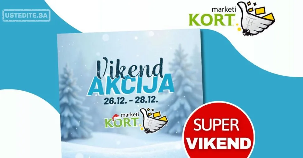 Kort vikend akcija 26-28.12.2025.