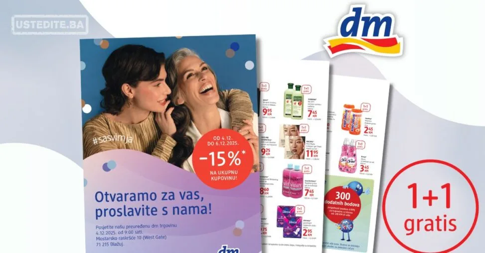 dm West Gate SVE IZ KATALOGA 1+1 GRATIS 4-6.12.2025.