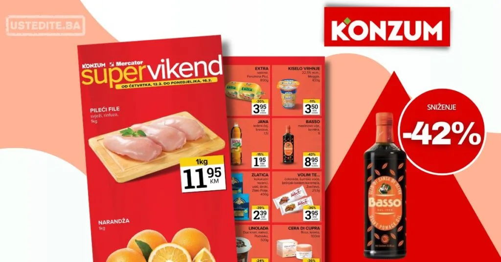 Konzum vikend akcija 12-16.2.2026.