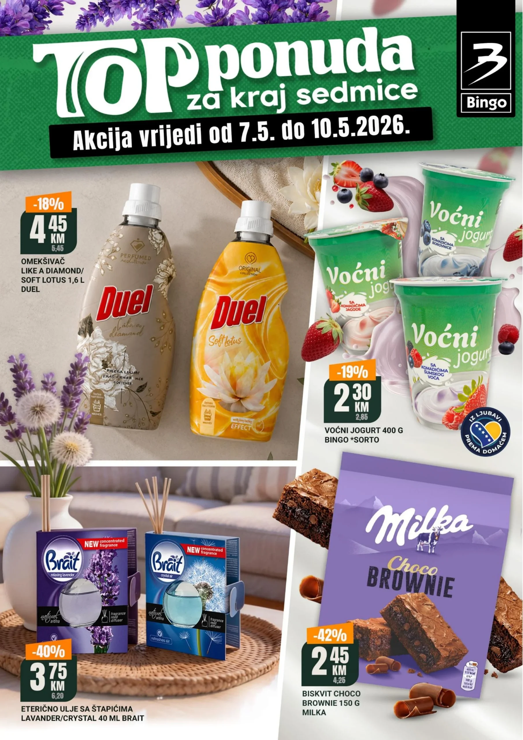 Bingo vikend akcija Top ponuda 7.5-10.5.2026. 
