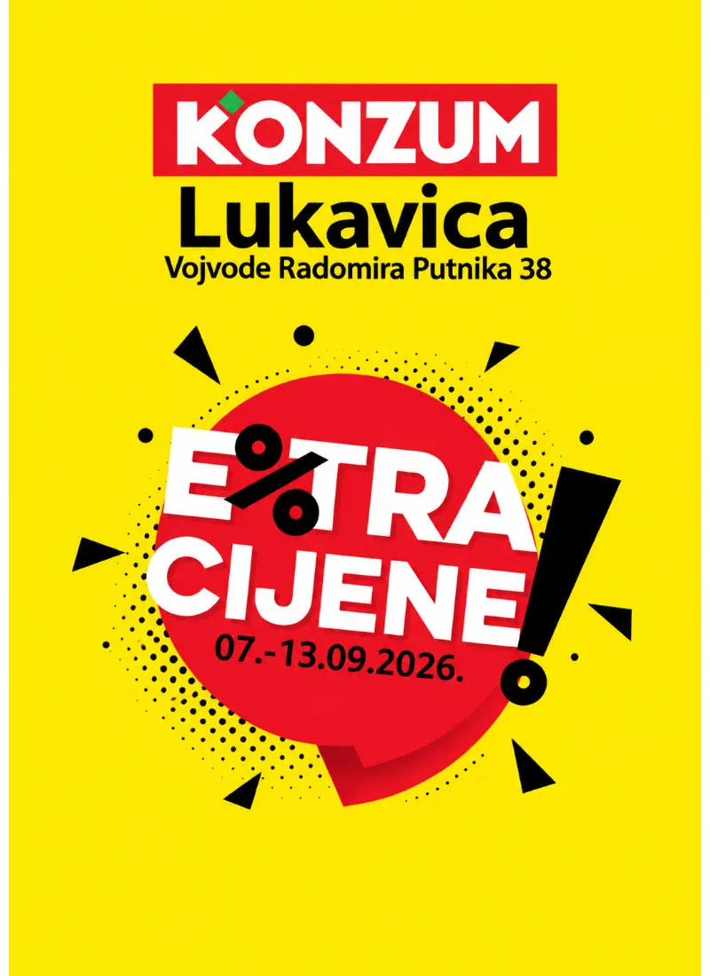 Konzum katalog LUKAVICA 7-13.9.2026. - str. 1
