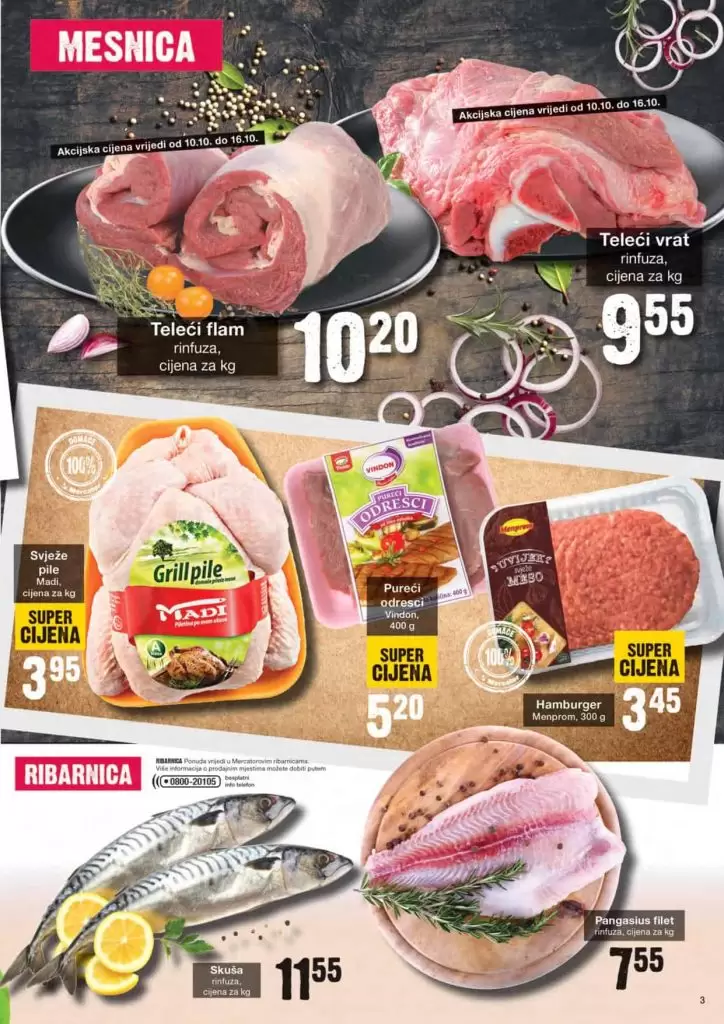 svjeze meso, piletina