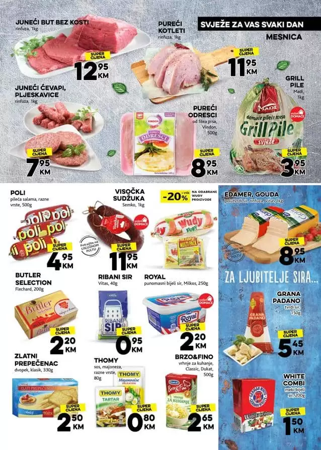 super akcija u konzumu svjezeg mesa.