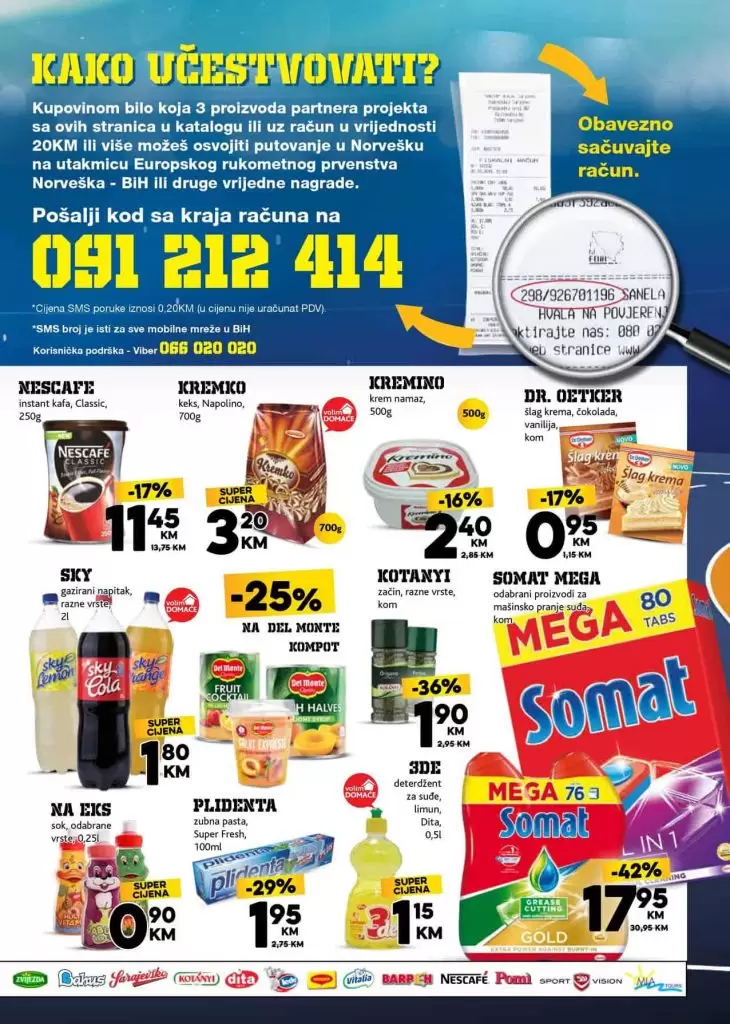 konzumov novi akcijski katalog. Konzum vs vodi na euro u novresku. 1+1 gratis