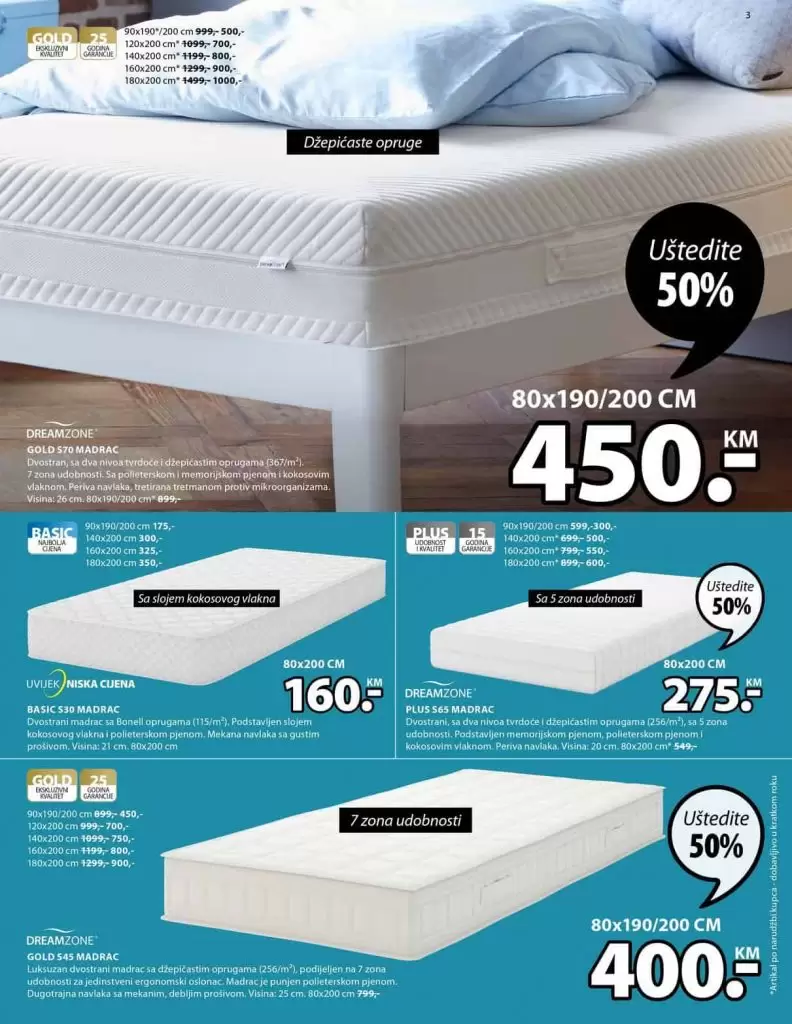 Jysk akcijski katalog sniženje madrac super akcija