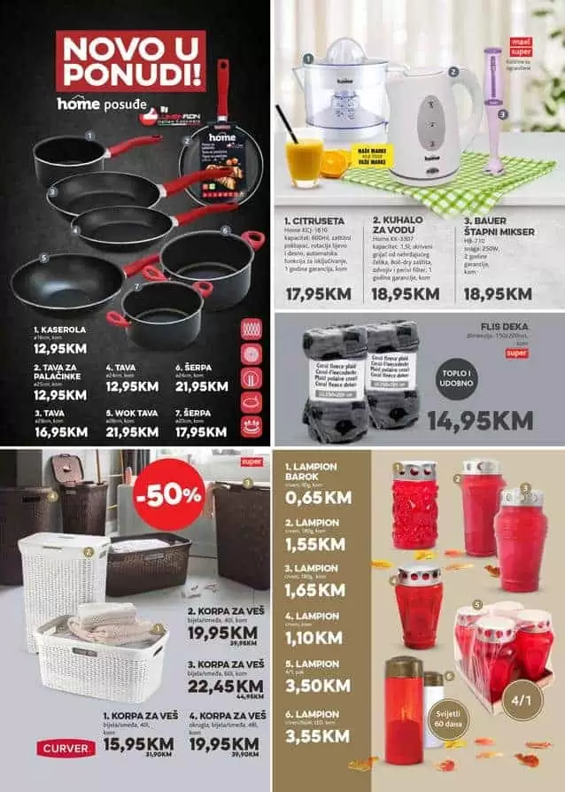 kataloska akcija posudja. super snizenje ceka vas u konzumu,