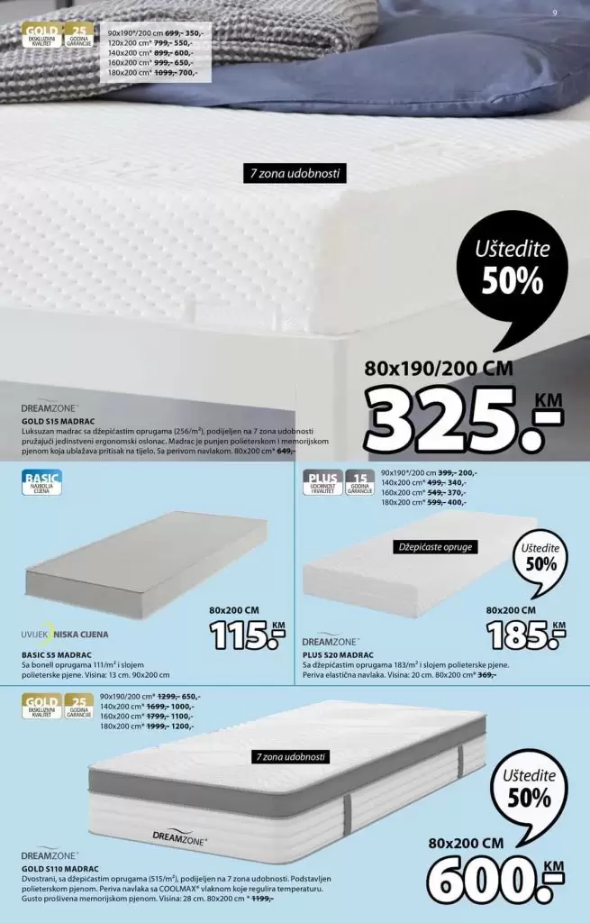 madraci snizeni 50%