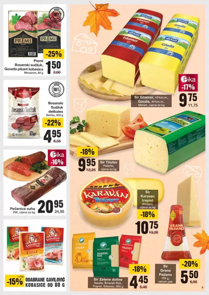 karavan sir, mlijecni proizvodi na akciji