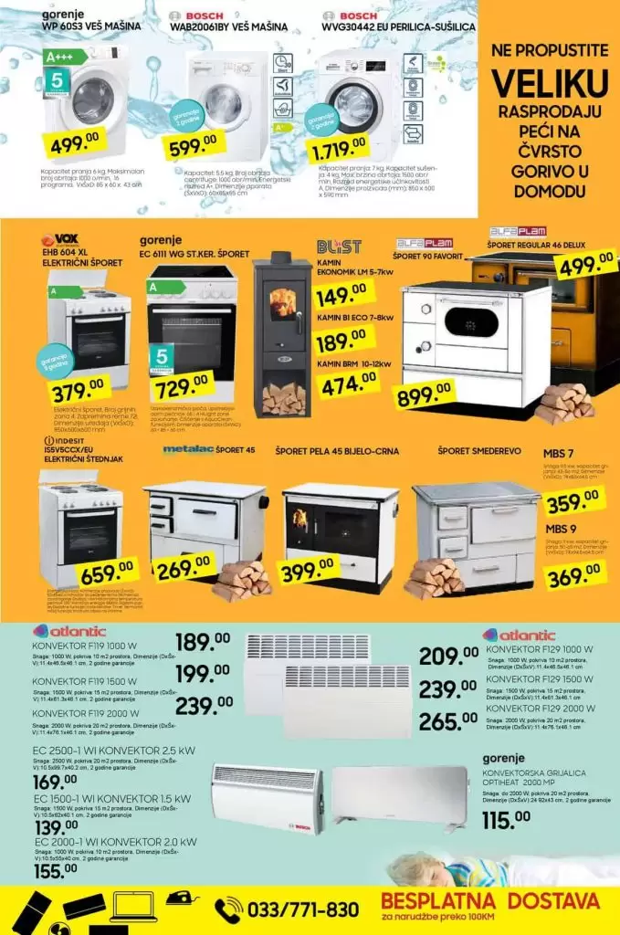 spremite se za zimu. uredjaji za grijanje. sporet kamin. super akcija u domodu