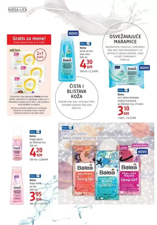 njega lica. uvijek povoljno. samo u dm-u. balea po najboljim cijenama.