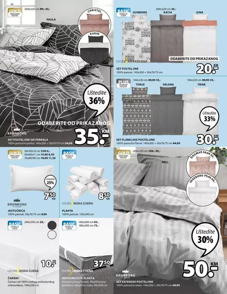 Jysk akcijski katalog sniženje posteljina