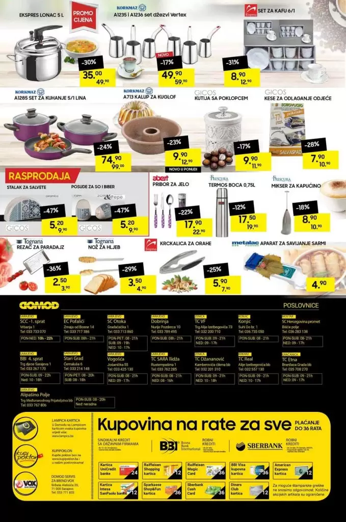 kuhinjski pribor i posudje, super akcija u domodu