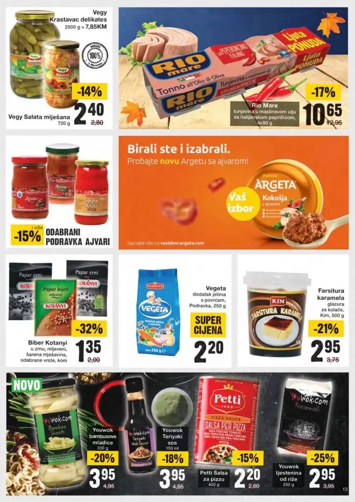 rio mare riva na akciji, pasteta argeta