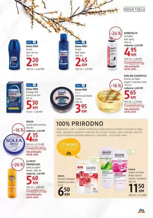 muska njega. akcijski katalog dm