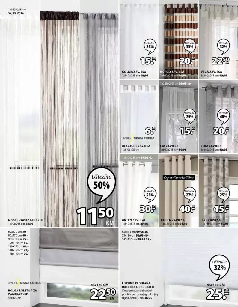 Jysk akcijski katalog sniženje zavjese