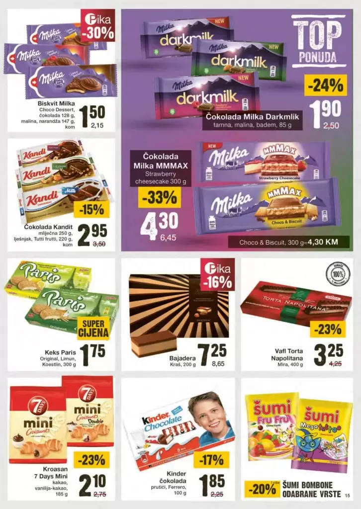 Milka cokolada, bajadera Kras