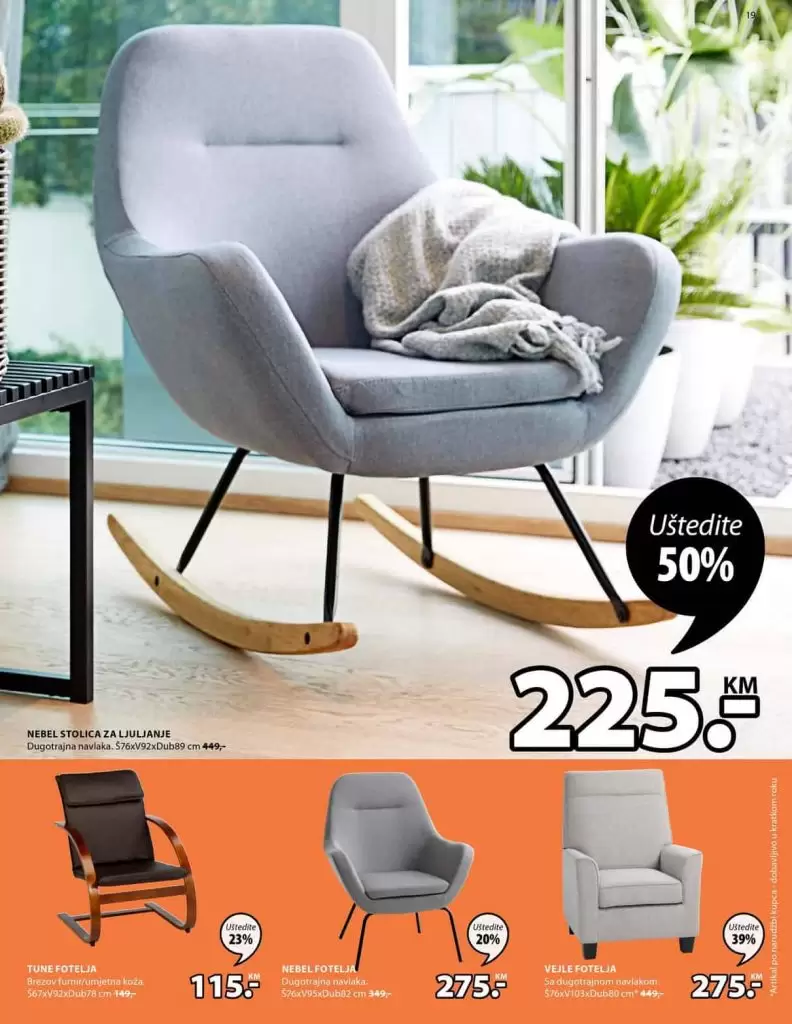 Jysk akcijski katalog sniženje fotelja
