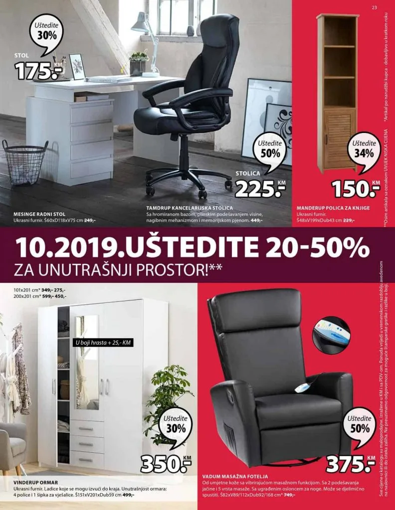 Jysk akcijski katalog sniženje dani namjestaja uštede 20-50%