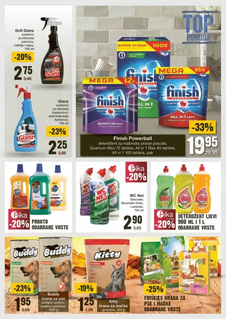 Finish, sniženje hemije