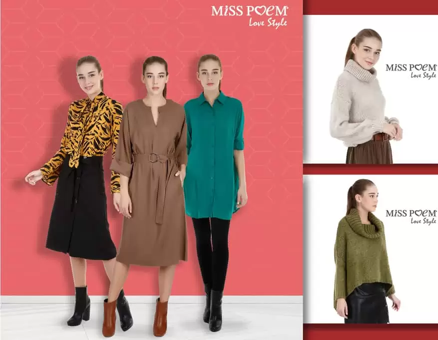 Novo u Bingo trgovinama. Ženska konfekcija Miss Poem će upotpuniti Vaš jesenji look.  haljine, suknje.