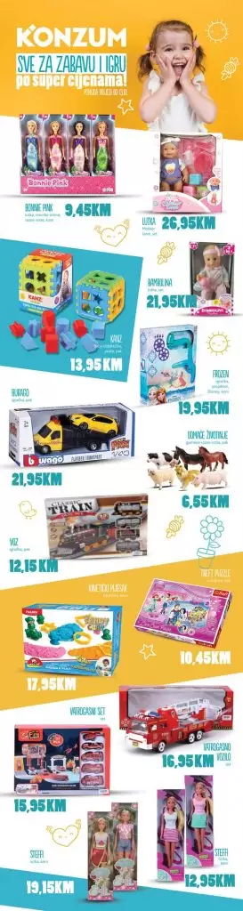 konzum super akcija igracaka Konzum Sve za zabavu i igru! Ponuda vrijedi do 13.10.2019.