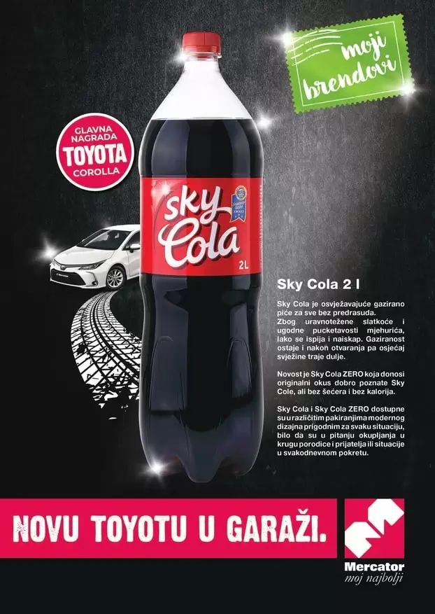 mercator akcijski katalog sky kola nagradna igra. osvoji tojotu.
