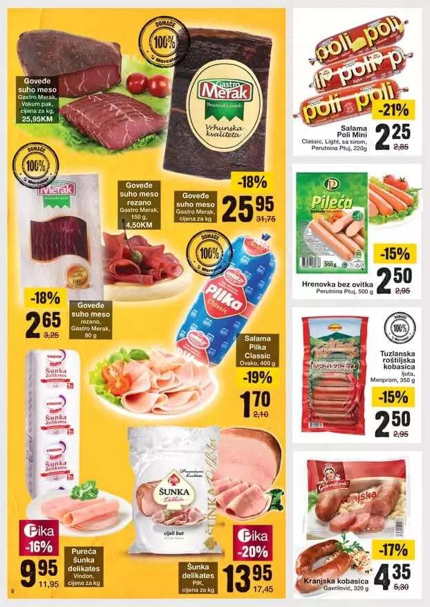 meso i mesne preradjevine. super ponuda u mercator trznom centru.