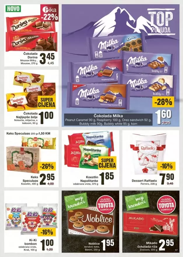 mercator akcijski katalog. Milka na akciji. rafaello.