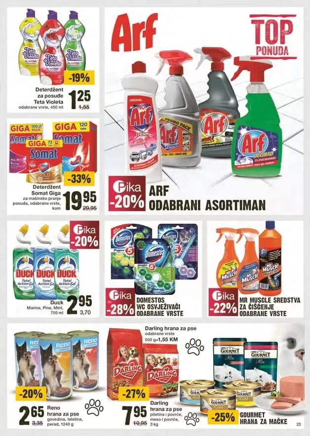 arf, somat. super snizenje. mercator akcijski katalog