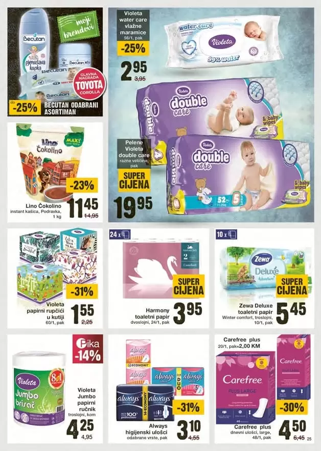 mercator akcijski katalog . bebi asortiman na akciji. Pelene na snizenju.
