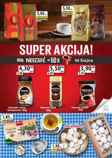 Volim miris kafe. Volim kafu posebno kad je na akciji. Potrazite u novoj vikend akciji bingo trgovine.