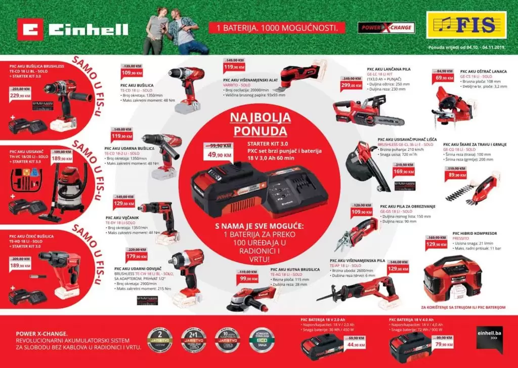 akcija 50% snizenje na XC set brzi punjač i bateriju Fis