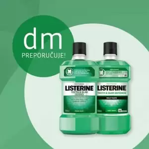 Samo najbolje za vašu oralnu higijenu!   Kombinacija četiri esencijalna ulja, 220 ppm fluorida i nula alkohola - Listerine Teehth&Gum vodica za usta!  Korištenjem dva puta dnevno pruža zaštitu za zdrave desni, štiti od karijesa i plaka, te pojačava otpor cakline.  Jer zdrav osmijeh je najljepši osmijeh!