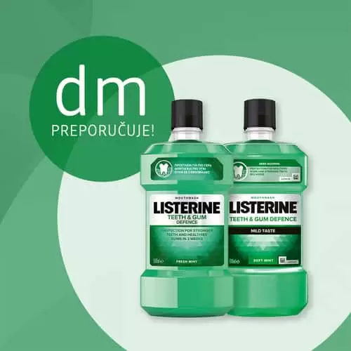 Samo najbolje za vašu oralnu higijenu!  Kombinacija četiri esencijalna ulja, 220 ppm fluorida i nula alkohola - Listerine Teehth&Gum vodica za usta! Korištenjem dva puta dnevno pruža zaštitu za zdrave desni, štiti od karijesa i plaka, te pojačava otpor cakline. Jer zdrav osmijeh je najljepši osmijeh!