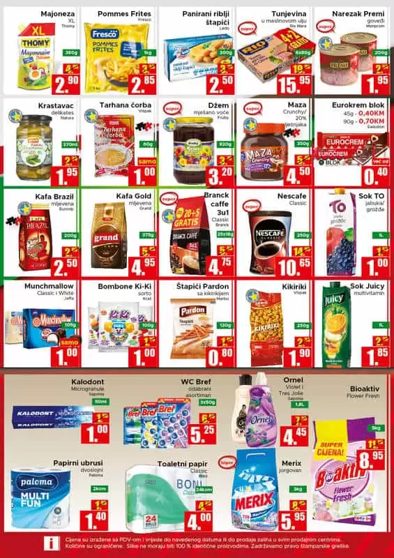 U Amko marketima vikend traje duze. Pogledajte odlican vikend akcijski katalog. Mnosto prehrane i hemije ceka na vas.