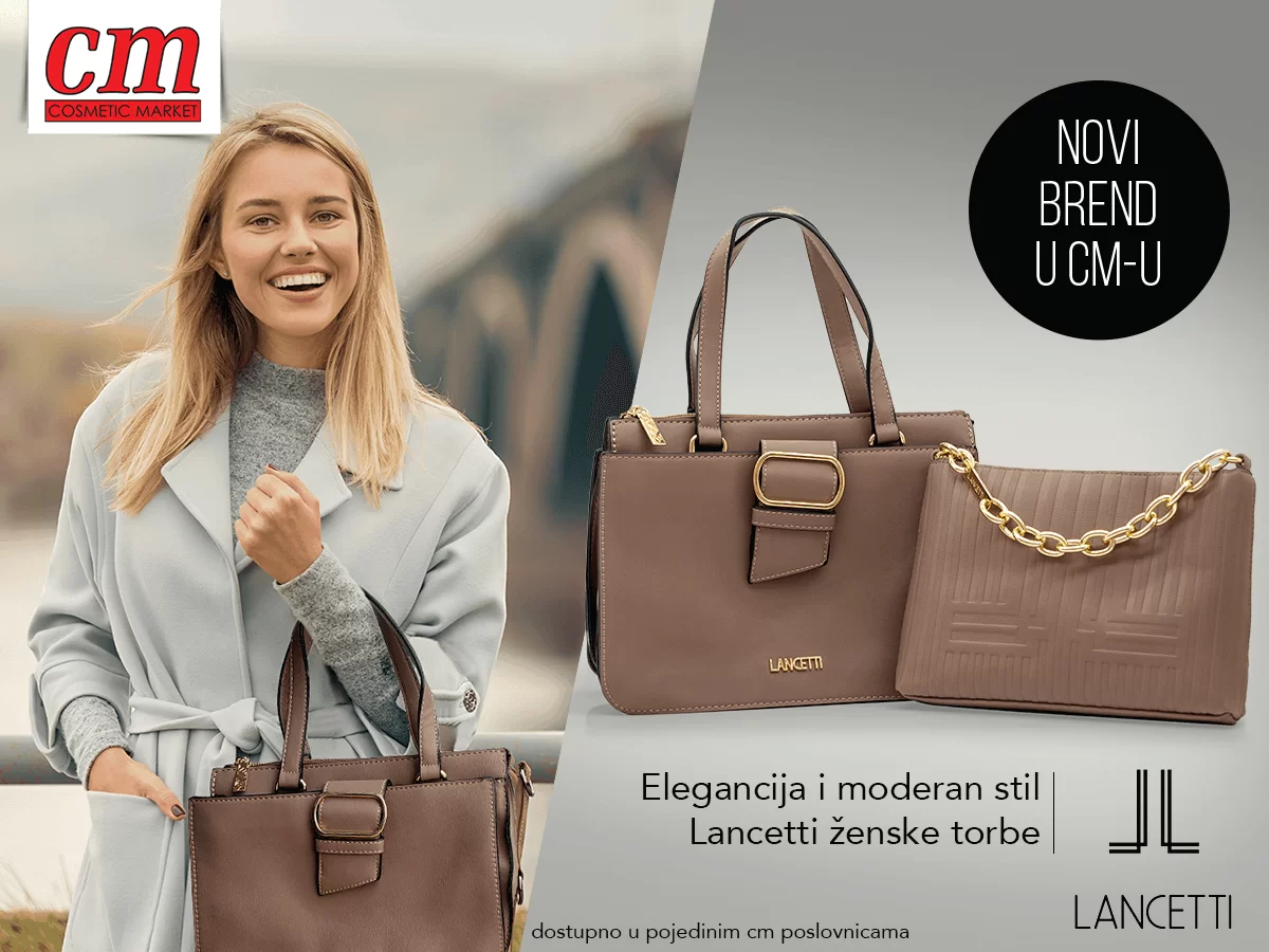 talija je drugo ime za modu! Da, to svi znamo, jer samo Talijani tako ležerno znaju nositi modne dodatke tako da prkose ostatku svijeta sa svojim istančanim stilom kojeg imaju na pretek! Ah, mamma mia! Predstavljamo LANCETTI, novi brend talijanskih torbi, ekskluzivno dostupan samo, ah, već znate gdje, u najdražem cm-u! Spremne smo za mod(er)nu jesen!